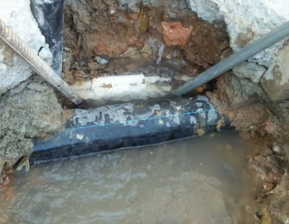 文成测漏水之水管漏水